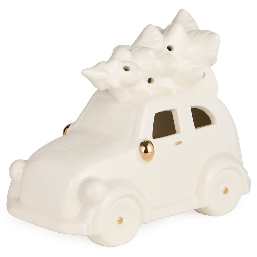 ФИГУРКА "МАШИНКА С ЕЛКОЙ" С LED-ПОДСВЕТКОЙ 16,2*8,3*12,5 СМ