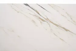 "Юпитер" стол интерьерный раздвижной обеденный из керамики, цвет белый глянцевый