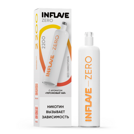 Inflave Zero Персиковый чай 2200 затяжек 0% (без никотина)