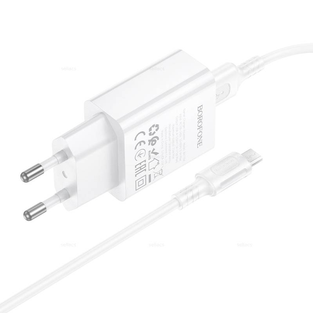 Зарядное устройство на Micro Borofone BA110A (white)