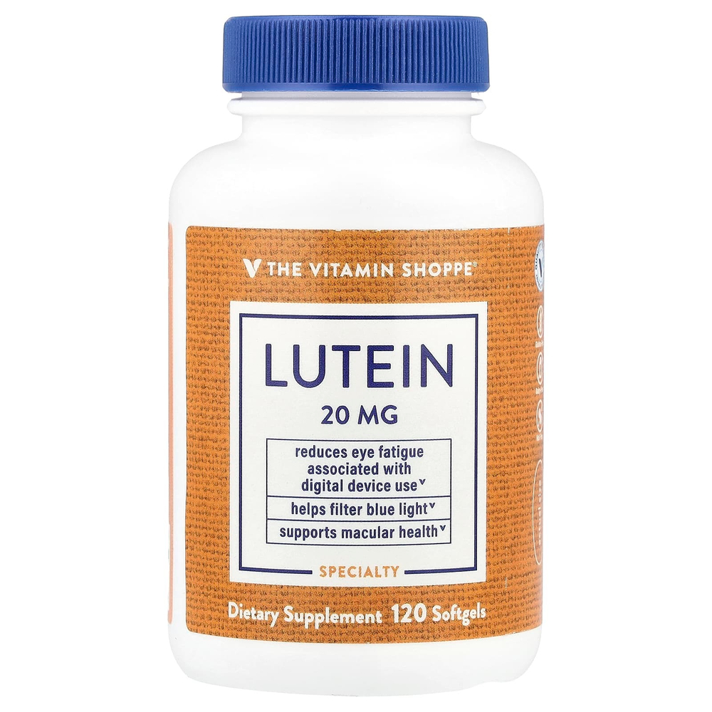 The Vitamin Shoppe, лютеин, 20 мг, 120 капсул