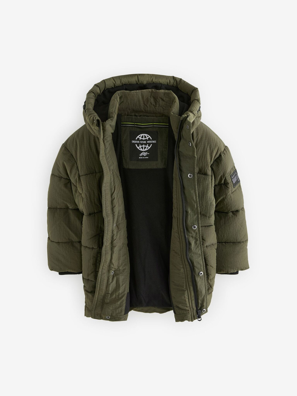 Куртка утепленная с капюшоном для мальчика Next 414-113, Хаки