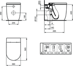 Напольный пристенный унитаз соло Ideal Standard BLEND T375101