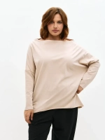 Лонгслив с широким вырезом лодочка