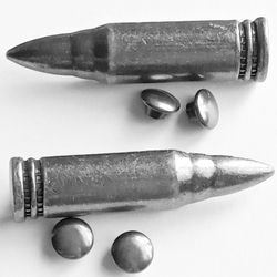 Заклепки "Пуля" 9x36мм (2 ШТ) под античное серебро, для декора сумок, браслетов, рюкзаков, кепок