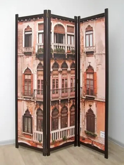 Ширма из массива дерева "Птички" 180см