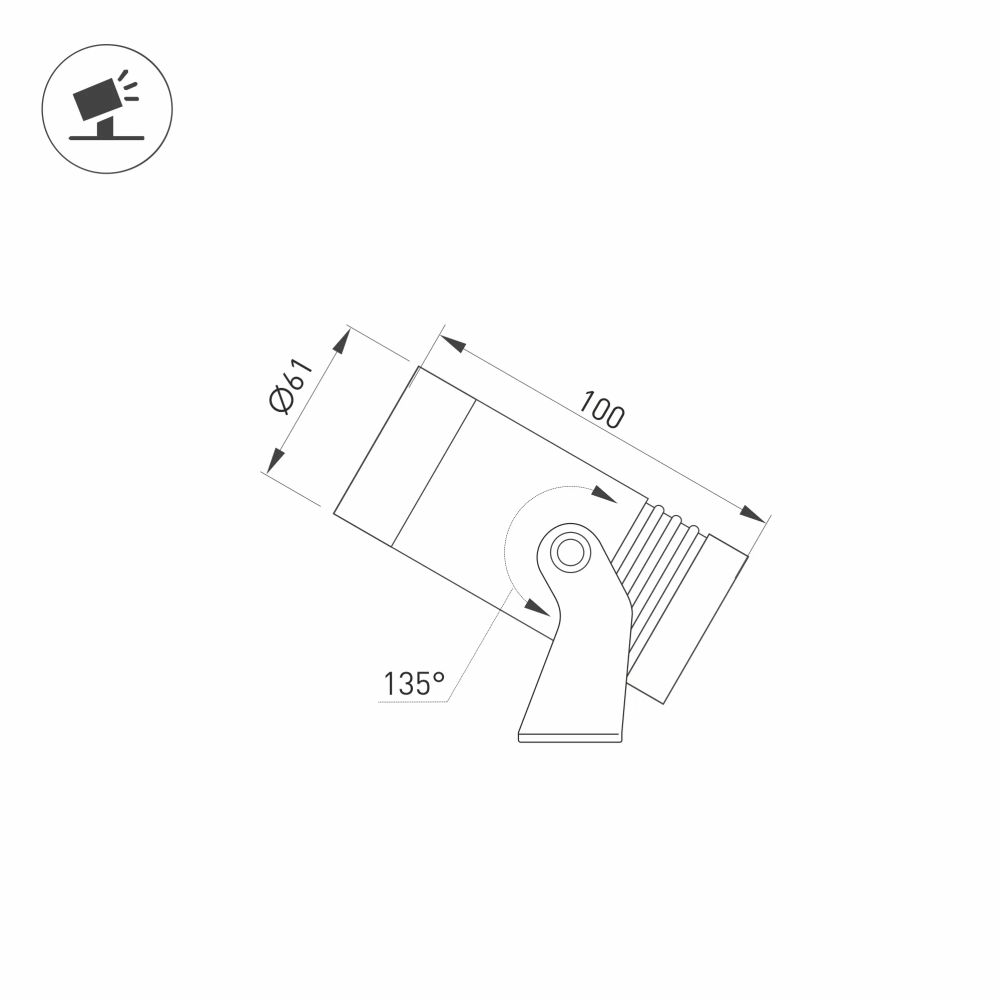 Светильник ALT-RAY-R61-15W Day4000 (DG, 25 deg, 230V) (Arlight, IP67 Металл, 3 года) 032558