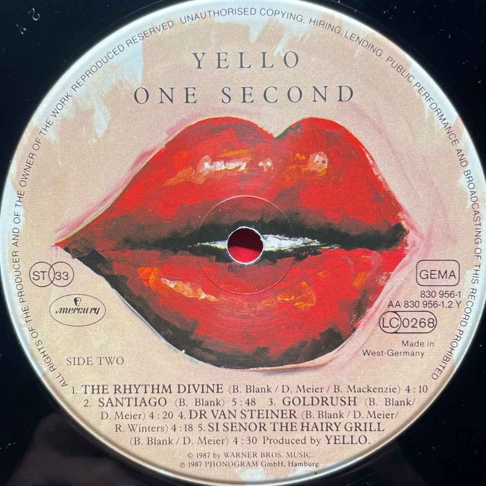 Yello - One Second (Германия 1987г.)