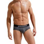 Мужские трусы брифы темно-серые меланж GAUVINE 2006
