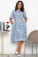 Платье Стиляги (бело-голубое) П13998-16М LT Collection