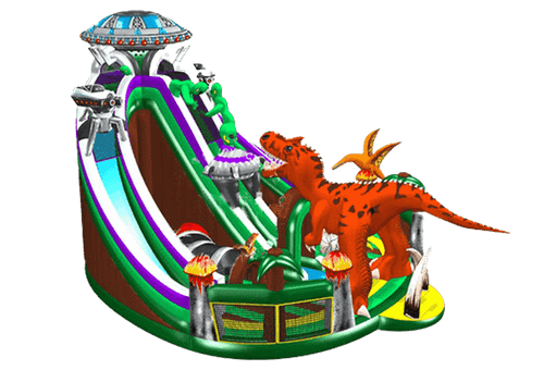 Надувная горка "Динозавр с Марса"
