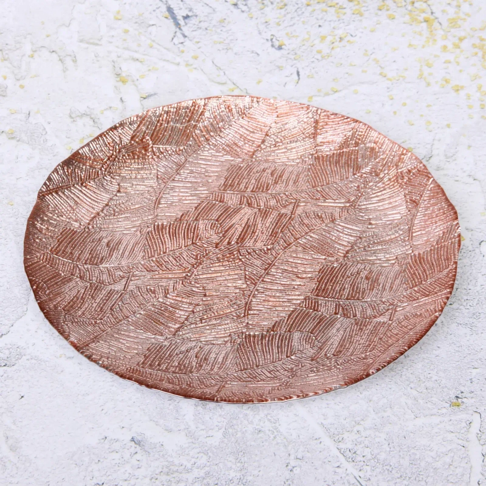 Тарелка 26см «Ривьера»розовое золото