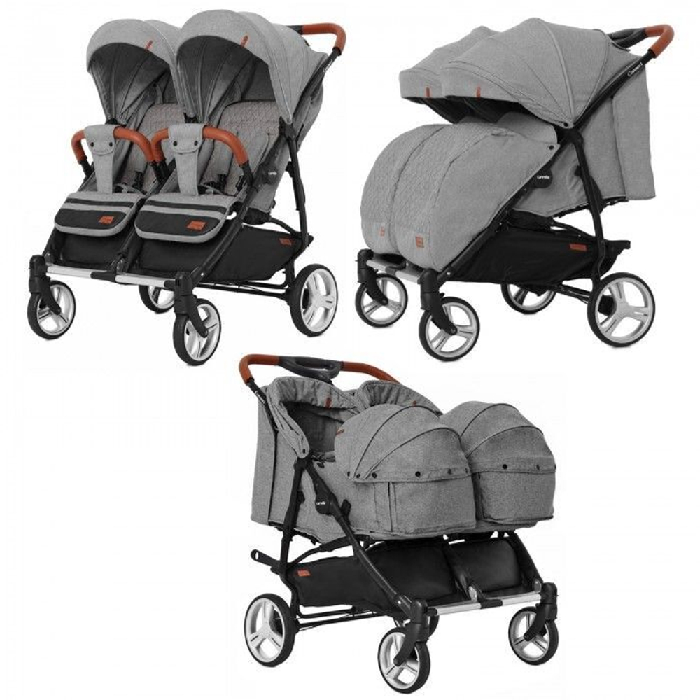 Коляска для двойни Carrello Connect CRL-5502 Rock Gray
