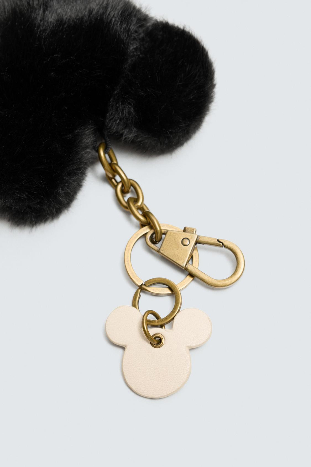 ZARA HARRY LAMBERT X DISNEY БРЕЛОК МЕХОВОЙ, ЧЕРНЫЙ