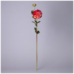 ЦВЕТОК ИСКУССТВЕННЫЙ ГЕОРГИНА ДЛИНА = 80СМ, ЦВЕТ ВИННЫЙ МАЛ.УП.=36ШТ