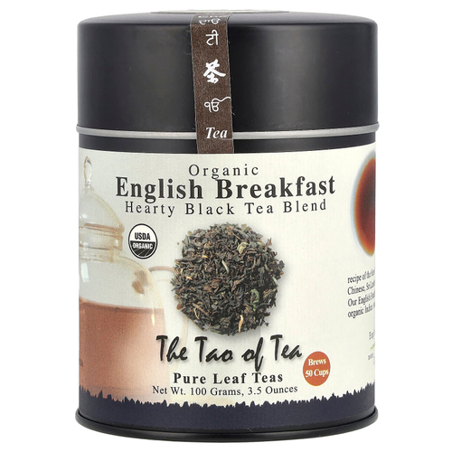 The Tao of Tea, 100% органический английский черный чай для завтрака 3.5 унции (100 г)