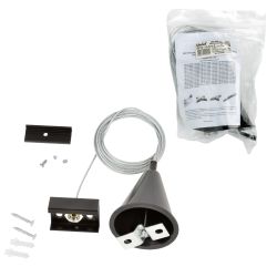 UFB-H41 BLACK 1 POLYBAG Набор для подвесного монтажа трехфазных шинопроводов. Цвет черный. TM Uniel.