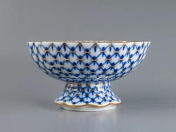 Ваза для конфет ф. Тюльпан рис. Кобальтовая сетка арт. 80.04258.00.1