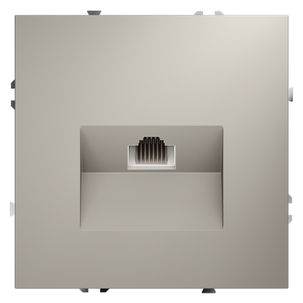 Розетка компьютерная встраиваемая VOLTUM S70 RJ45 кат.6, (кашемир)