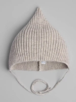 Чепчик детский вязаный на завязках