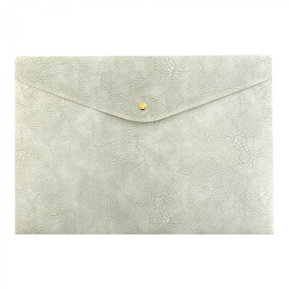 Папка-конверт на кнопке Alingar, A4, 235х330 мм, 180 мкм, горизонтальная, ассорти, "4 цвета кожи"