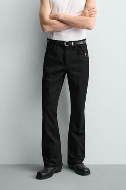 ZARA ДЖИНСЫ FLARE FIT, ЧЕРНЫЙ