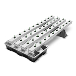 Канальная NFT установка Crystal, общий вид, 4 ПВХ‑канала на крышке бака