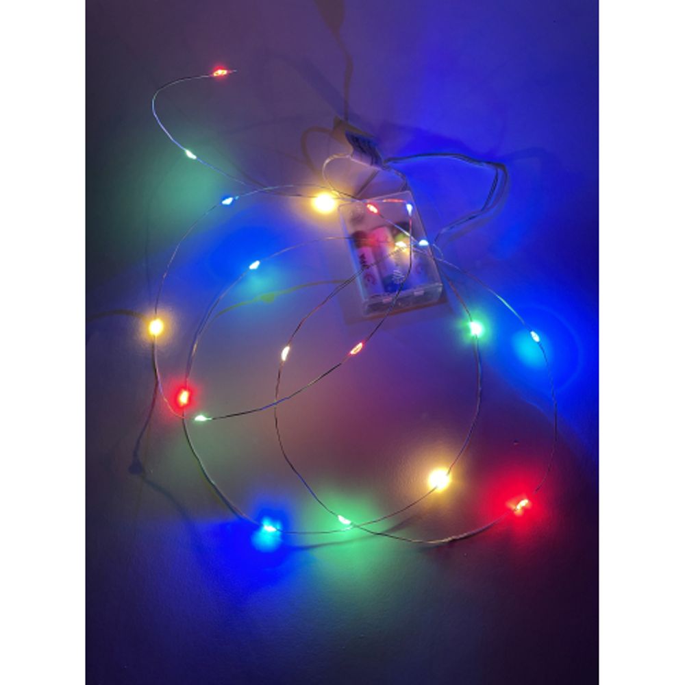 ENIN-2M ЭРА Гирлянда LED Нить 2 м мультиколор, АА, IP20