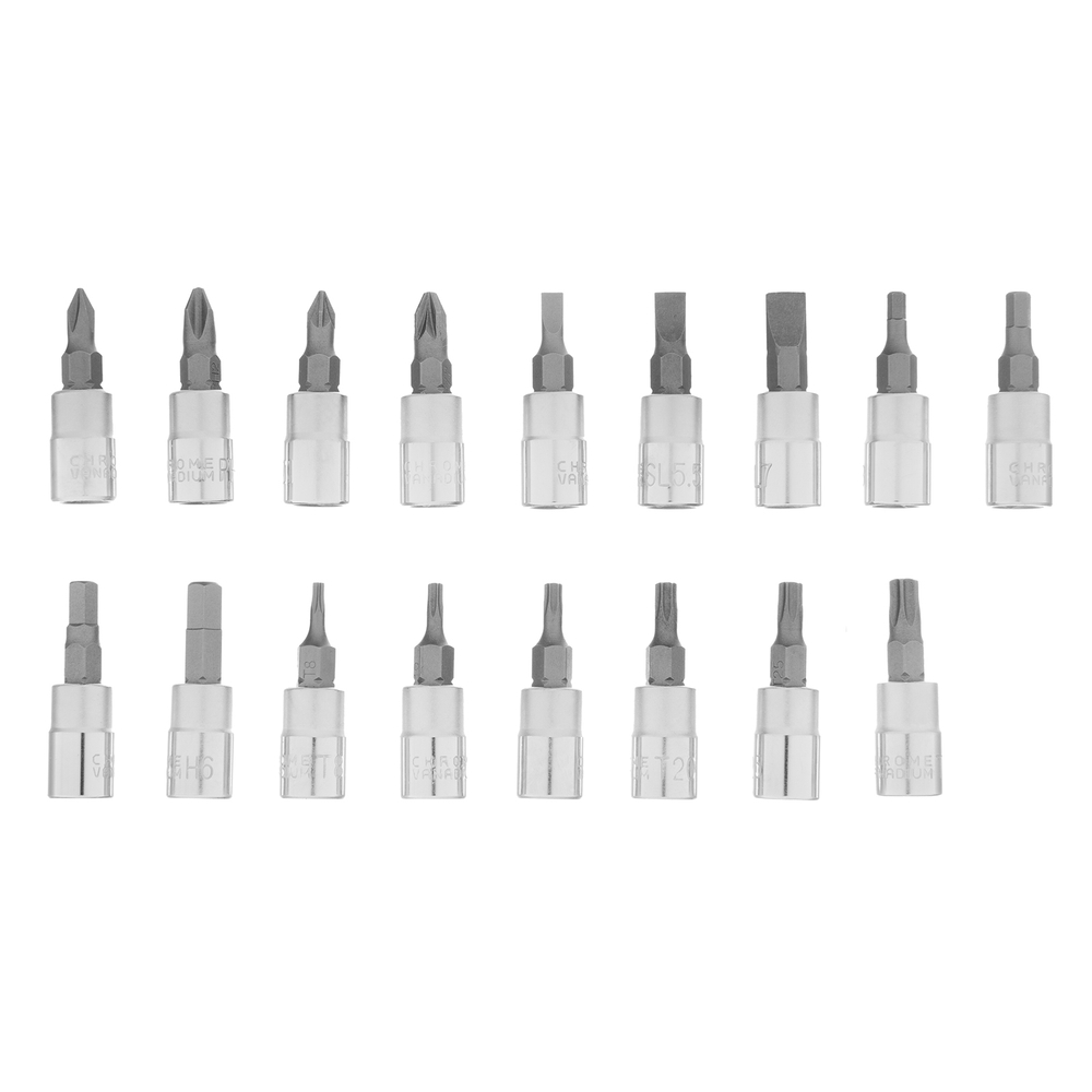 Набор торцевых головок с трещоткой, 1/4"и 3/8", 44 предмета Stels