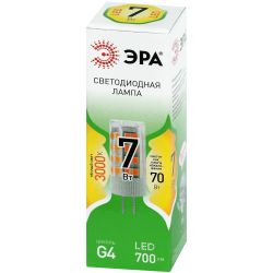 Лампа светодиодная ЭРА GREEN LINE LED G4-JC-7W-830-12V GL 7Вт капсула 12В теплый белый свет G4 | Лампы cветодиодные Капсульные (G4, G9)