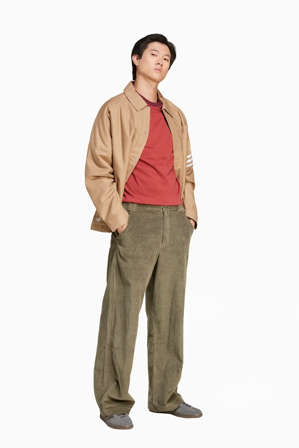 Футболка adidas Adicolor Classics 3-Stripes - красный