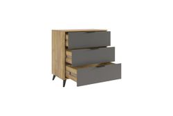 Комод Адам (Дуб крафт золотой/Графит),