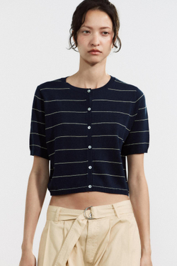 ZARA УКОРОЧЕННЫЙ КАРДИГАН В ПОЛОСКУ, ПОЛОСКИ