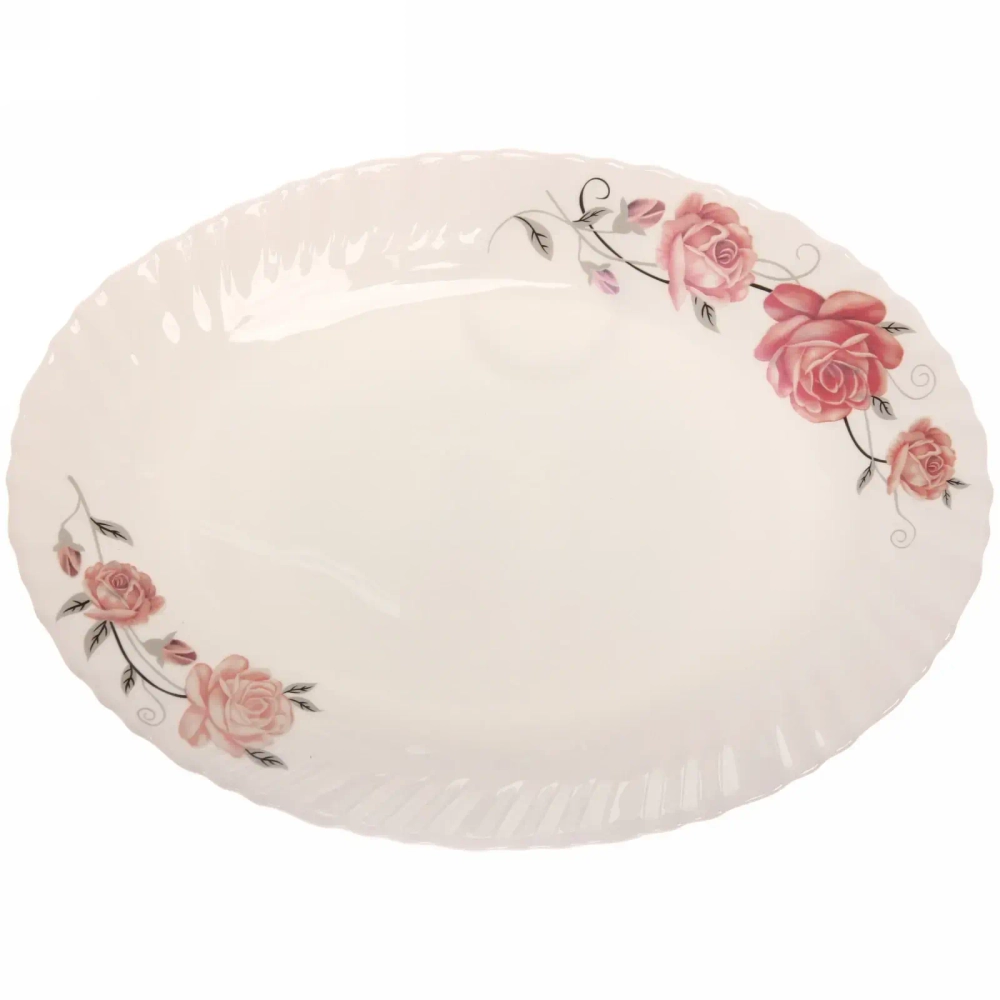 Блюдо сервировочное «Цветочная феерия» 29,5*22,5см стеклокерамика