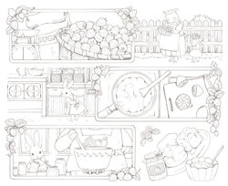 Traveling Animal Orchestra Exciting. Coloring Book