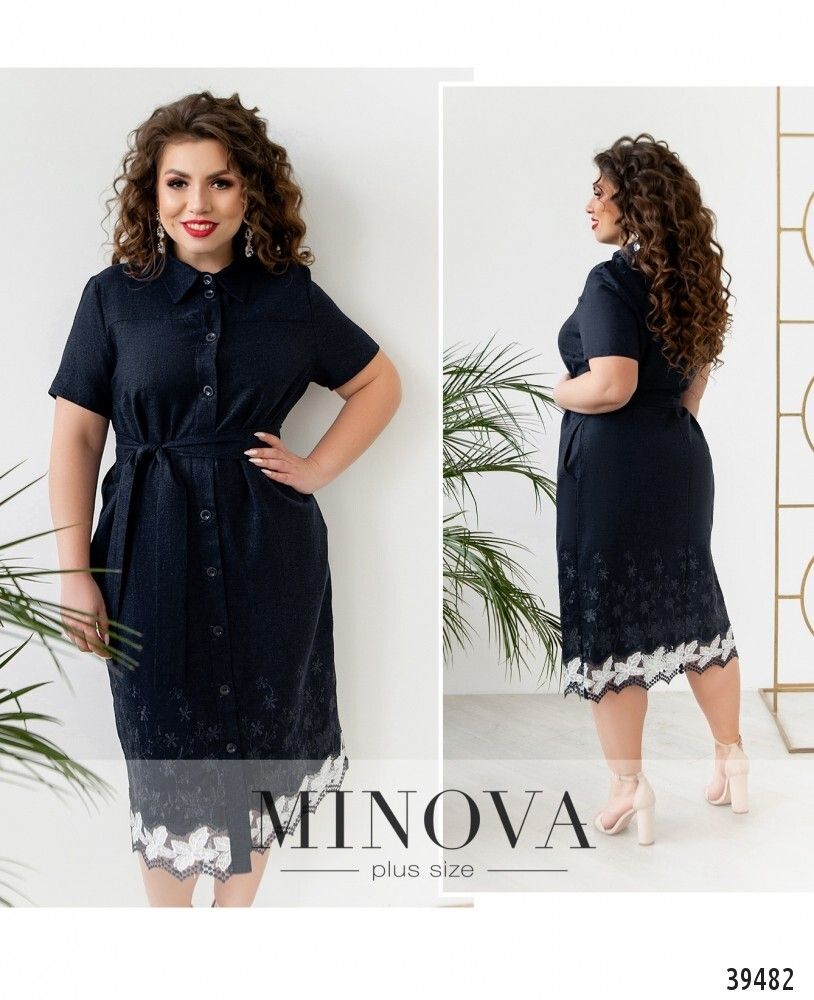 Платье 419-синий Minova
