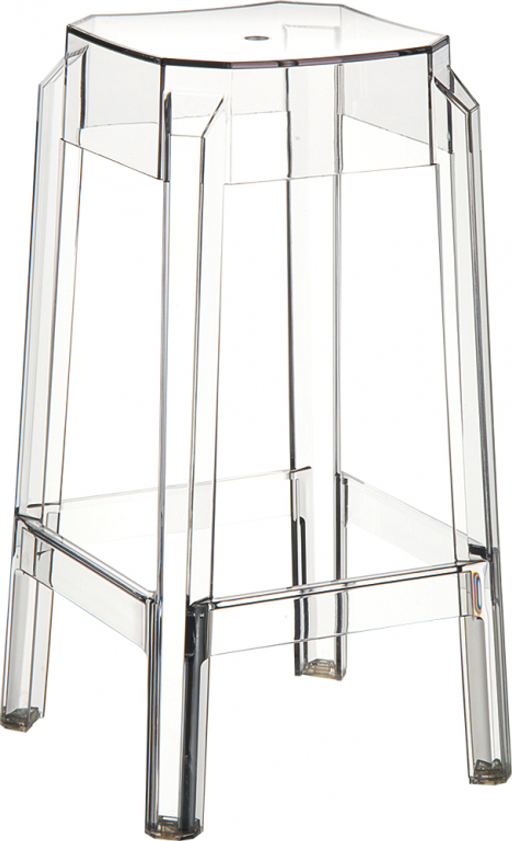 Табурет прозрачный полубарный, Siesta Contract Fox 65, прозрачный