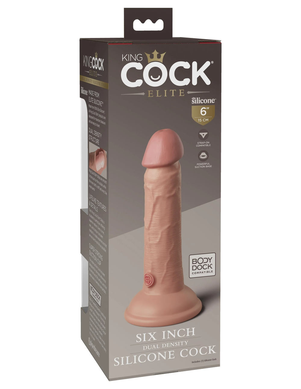 Фаллоимитатор KC Elite 6" Dual Density Silicone Dong-Light Pipedream 577021PD