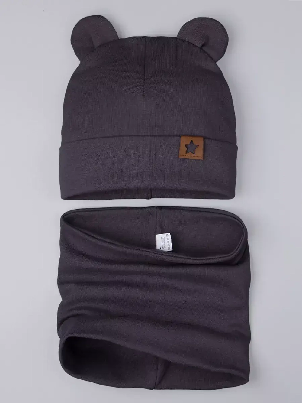 Шапка и снуд для мальчика осенняя