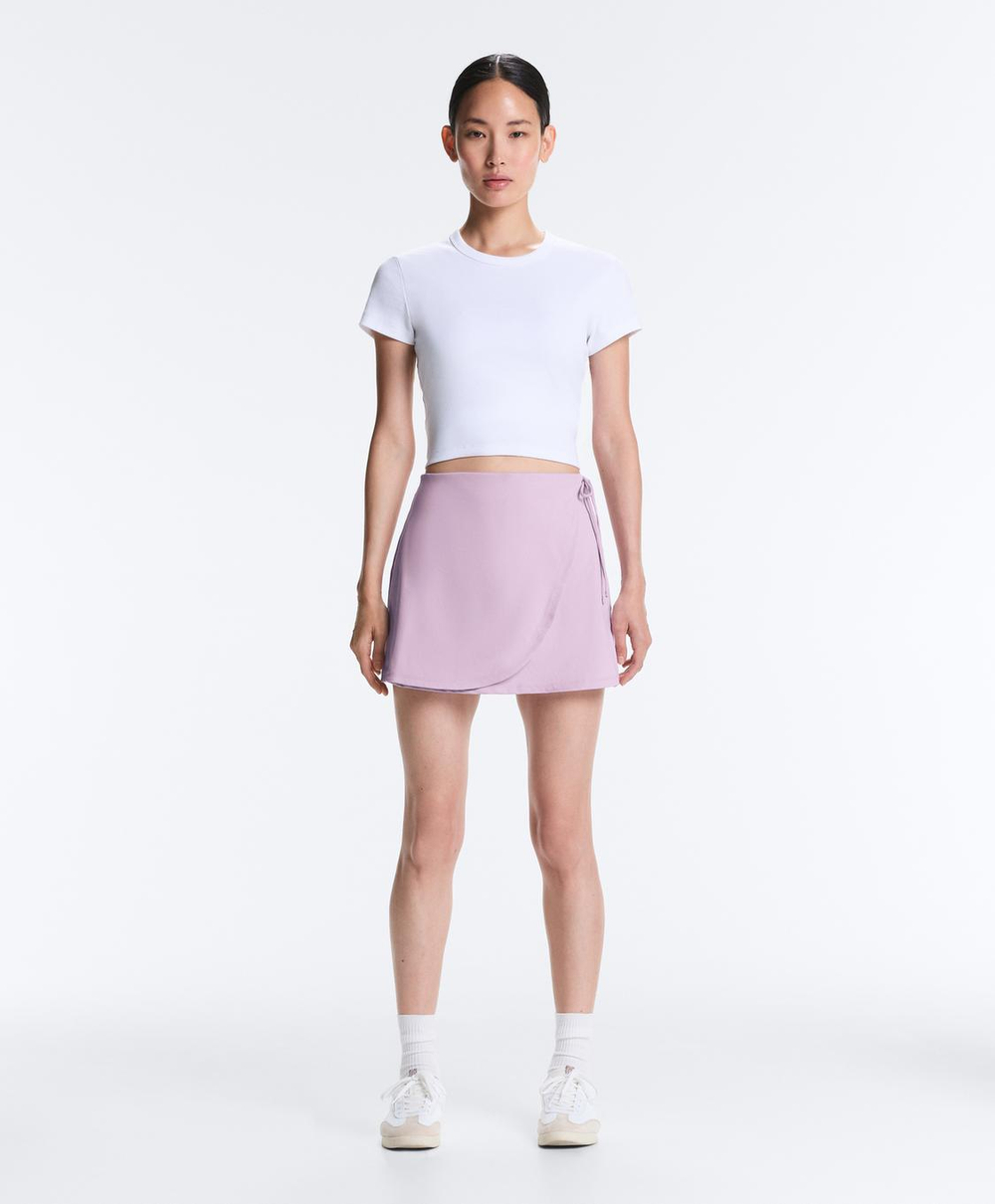 Oysho Юбка Comfortlux с перекрестным кроем, сиреневый