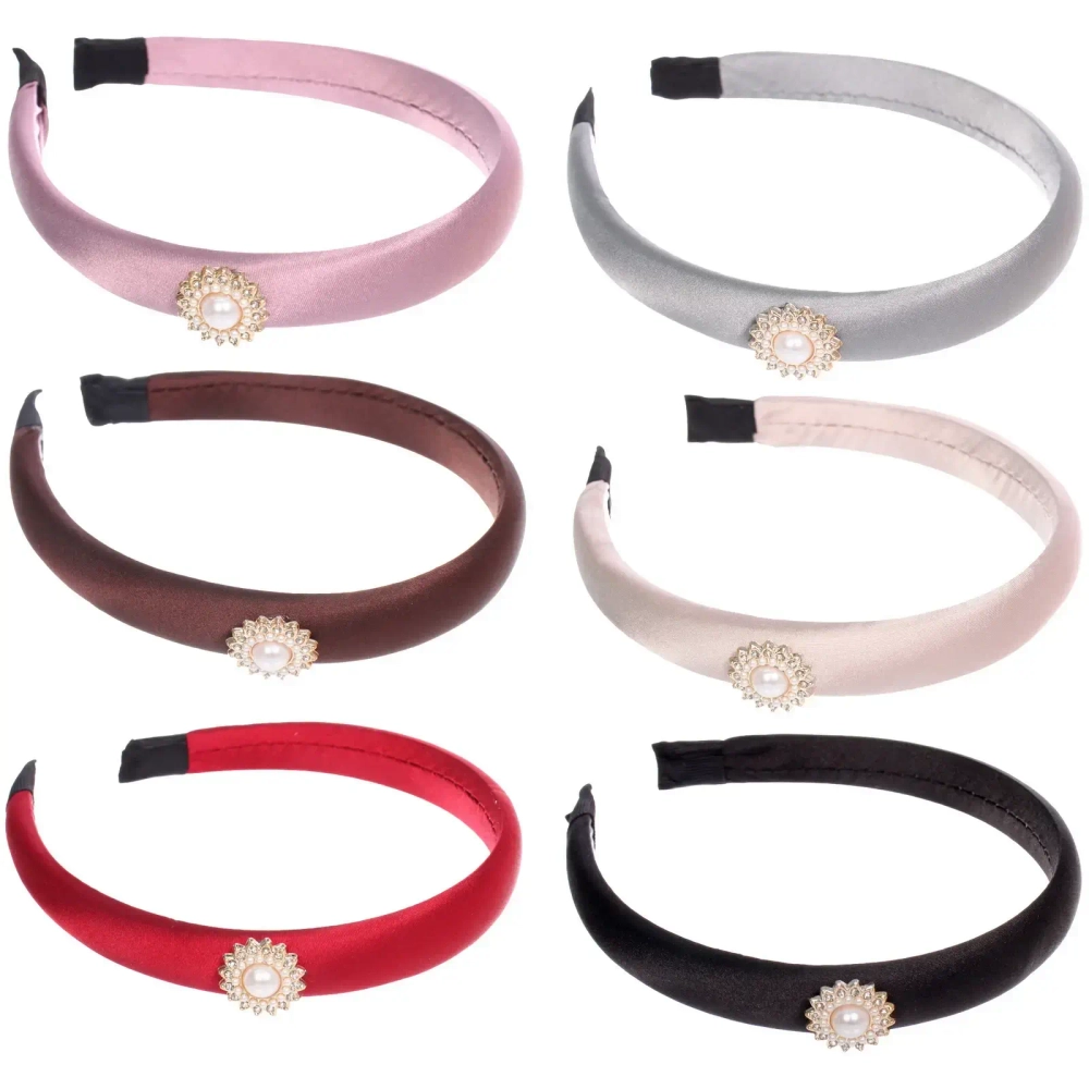 Ободок для волос «МАРЦИПАН», эдем, ширина 2см, микс 6 цветов ( в пакете с подвесом)