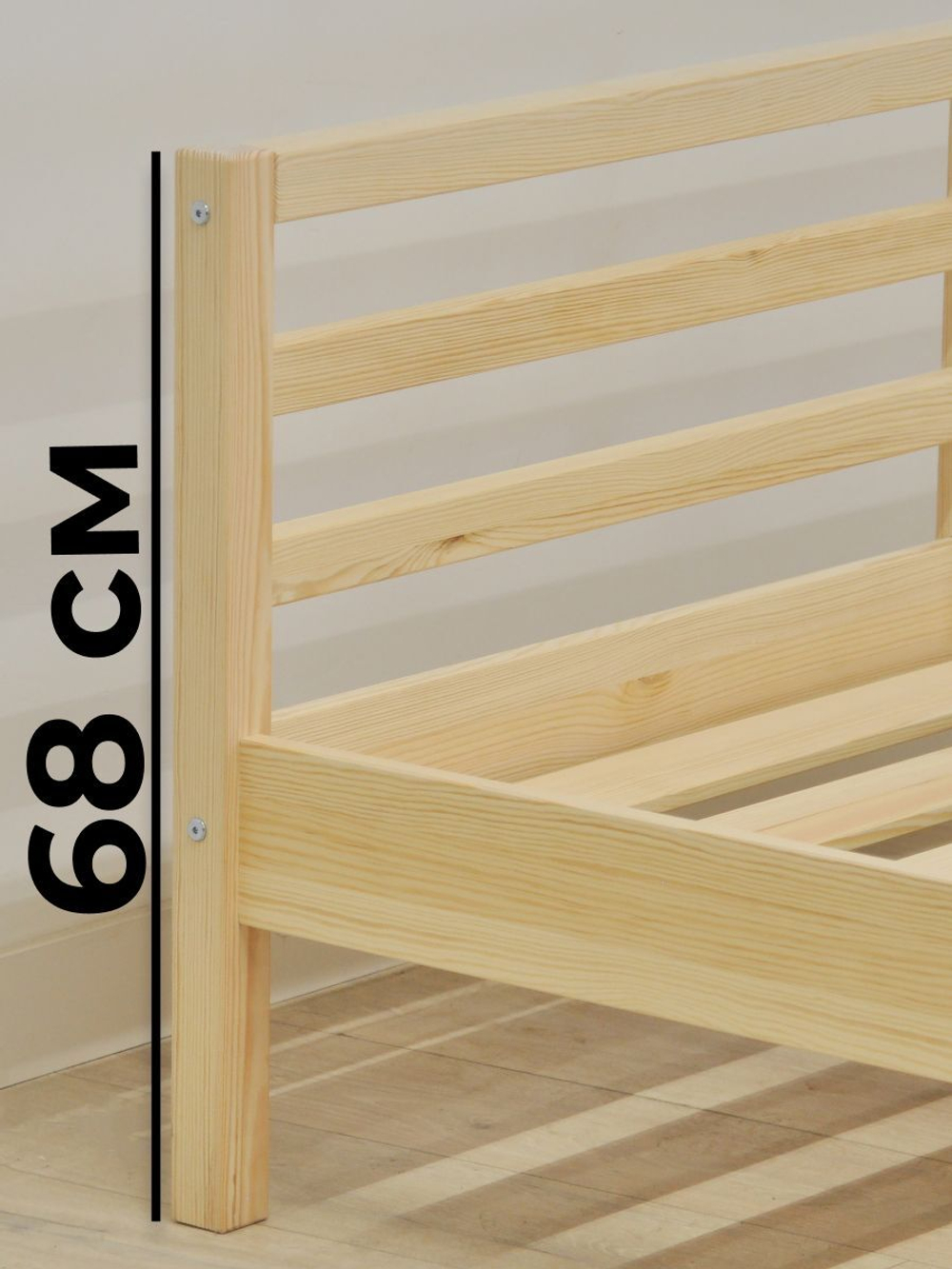 Кровать 160х200 двуспальная Тарва, деревянная из массива сосны