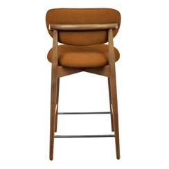 Полубарный стул Mod, орех, терракотовое букле