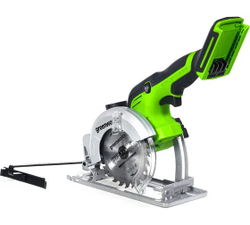 Циркулярная мини-пила аккумуляторная GREENWORKS 24V G24MCS бесщеточная, без АКБ и ЗУ (1501207)