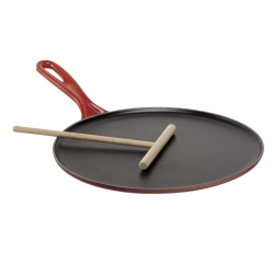 Le Creuset - Сковорода для блинов чугунная, 27 см, вишня. / артикул   20136270600460  / GTIN 024147230915