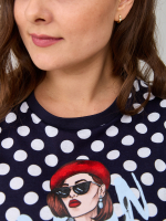 Футболка Фк-193/тсиний-горохпарижанка-п