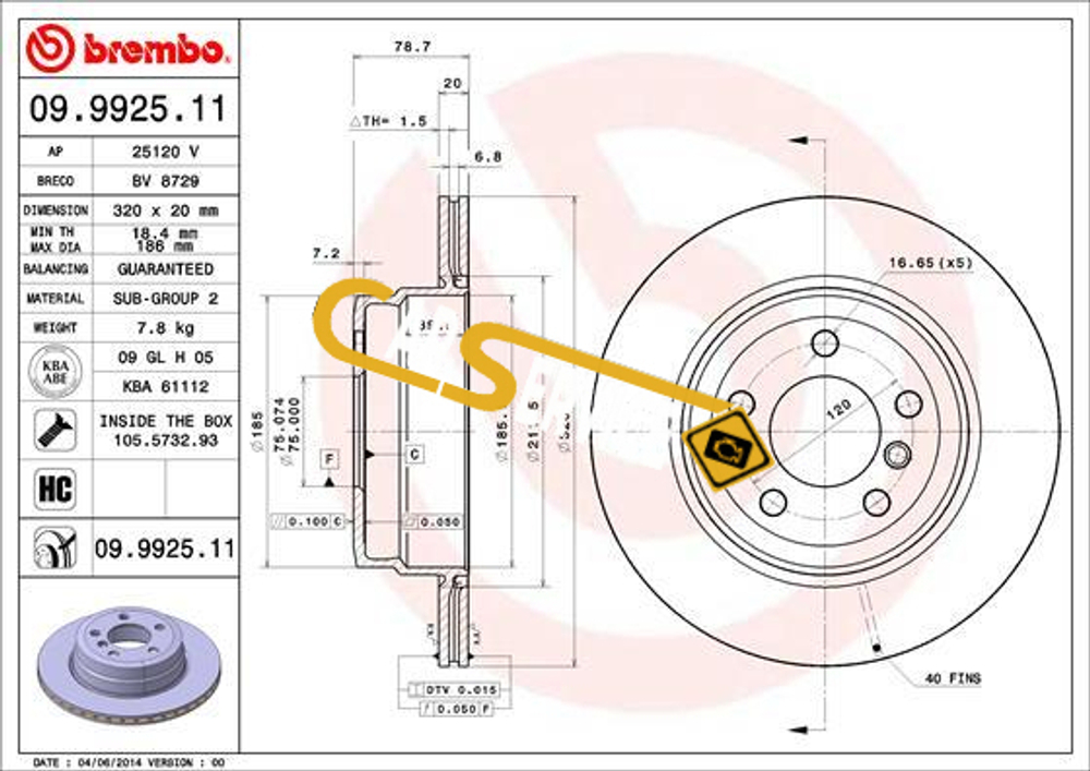BREMBO - 09992511