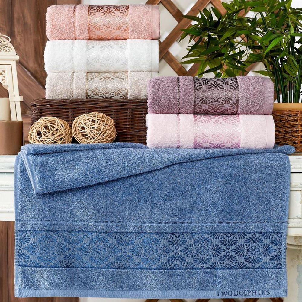 Полотенце махровое "АВТ. DERBENT" TWO DOLPHINS, 100% хлопок, Турция.