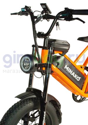 Электровелосипед Minako FOX-S 2.0 (48v/23Ah) Спицы - Оранжевый фото  2Электровелосипед Minako FOX-S 2.0 (48v/23Ah) Спицы - Оранжевый фото  3