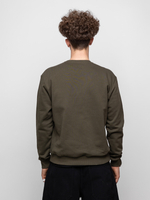 Свитшот с вышитой надписью PULSE OF RAIN хаки